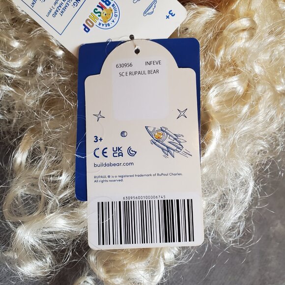 Build a Bear Workshop Limited Edition Rupaul Drag Queen Bear Plush w/Outfit NWT - Picture 5 of 9